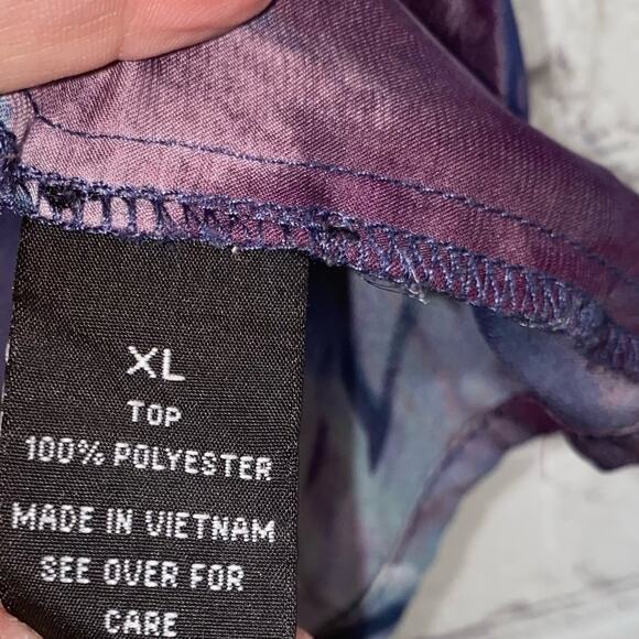 AB Studio Pink & Purple Patterned Sleeveless Top - Picture 3 of 6